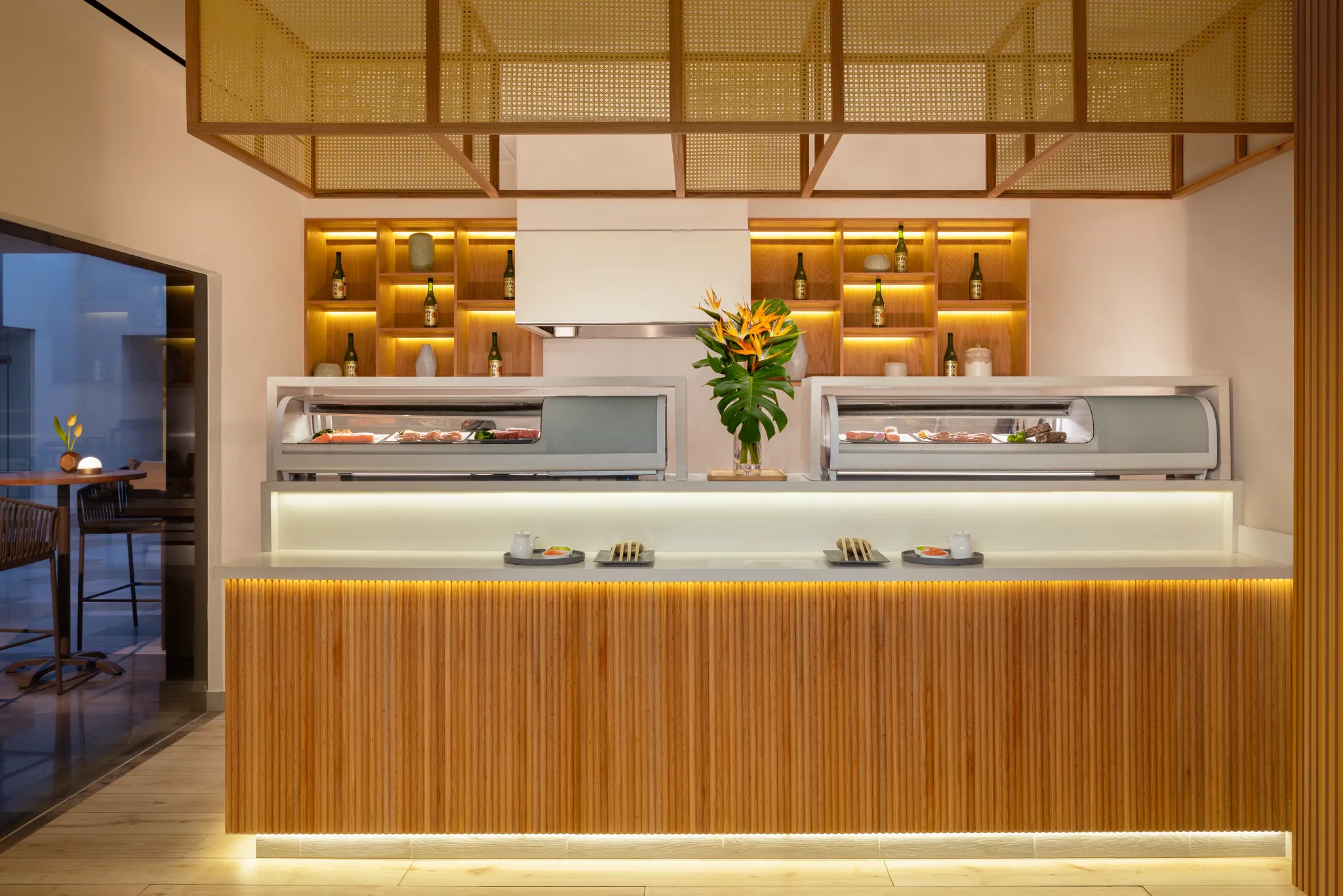 Gohan Sushi Bar at Secrets Vallarta Bay Puerto Vallarta featuring fresh sushi rolls and a modern casual dining atmosphere.