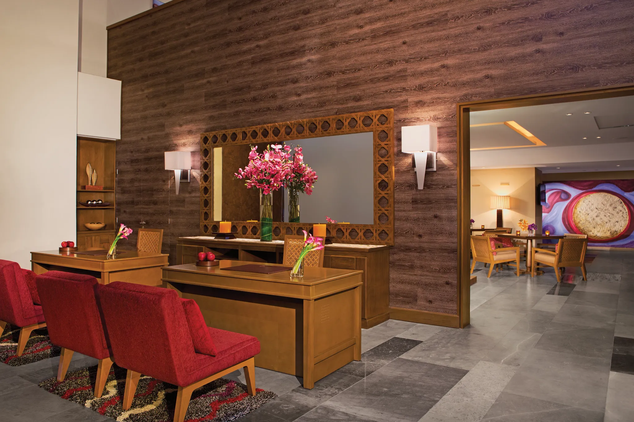 Elegant Preferred Club lounge seating area at Secrets Vallarta Bay Puerto Vallarta with modern deco